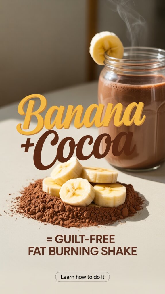 healthy banana cocoa shake